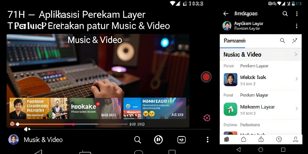 Screenshot utama aplikasi 71H menampilkan antarmuka perekam layar yang sederhana.