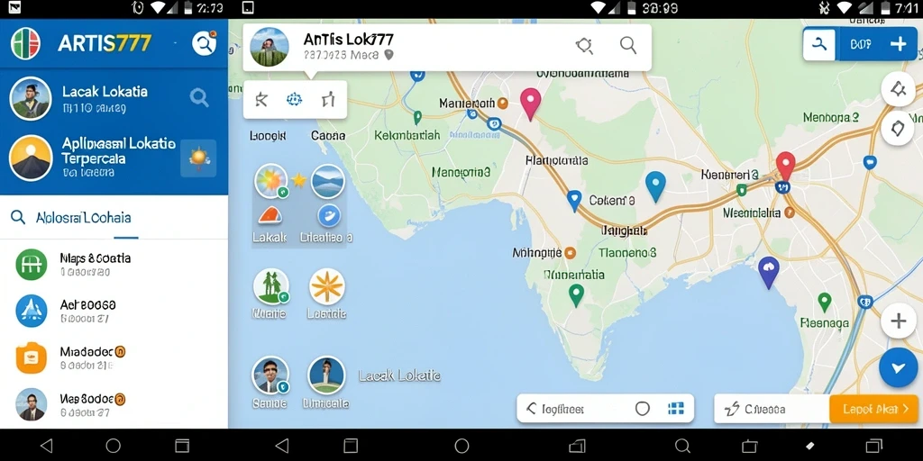 Tampilan antarmuka ARTIS777 dengan fitur Lacak Lokasi yang mudah digunakan.