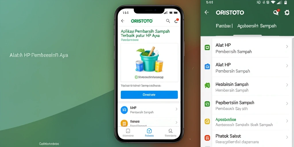 Antarmuka ORISTOTO yang sederhana dan fungsional untuk Pembersih Sampah.