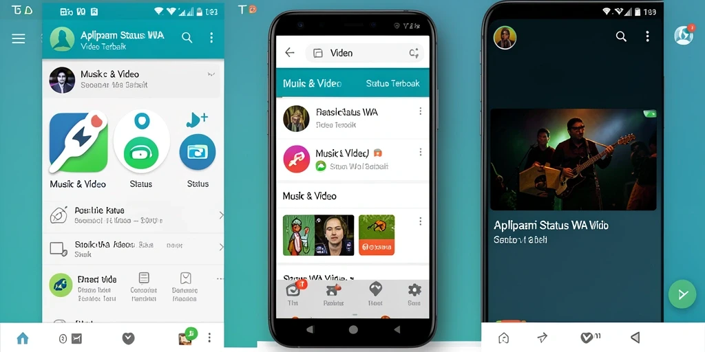 Antarmuka T6 yang intuitif untuk membuat Status WA Video.