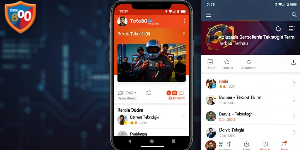 Antarmuka aplikasi TOTO80 yang modern dan informatif.